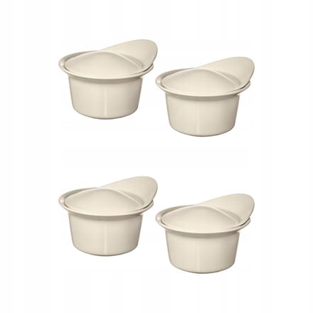 Ovenschaal met deksel, glanzend beige, 0.2L