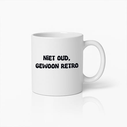 Grappige Retro Koffiemok – Niet Oud Gewoon Vintage Beker