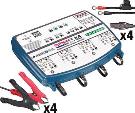 4-voudige Acculader en Onderhouder voor 12V/12.8V Accu's