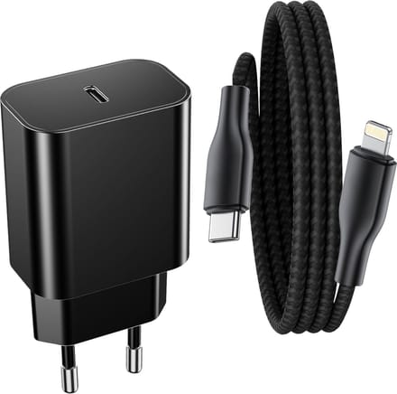 Snellader Set geschikt voor iPad en iPhone - Oplader - 1 Meter