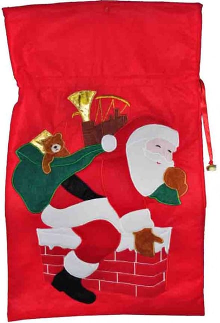 Luxe Kerst cadeauzak vilt 68 x 43 cm - Kerst cadeautjes opbergzak
