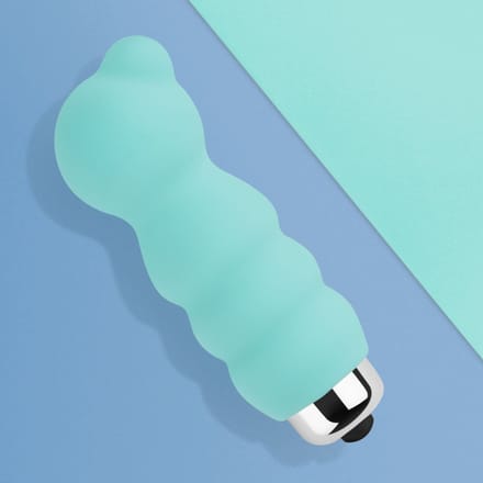 Schattige siliconen bullet met structuur, 8 cm