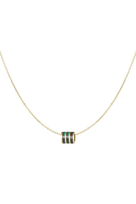 Goudkleurige Ketting Bedel - Groen/Goud