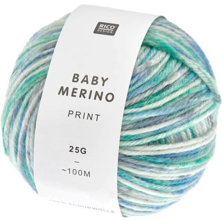 Rico Design "Baby Merino Print" - Aqua