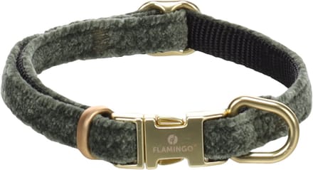 Flamingo - Hond Halsband Saba Groen XS 20-35cm 10mm