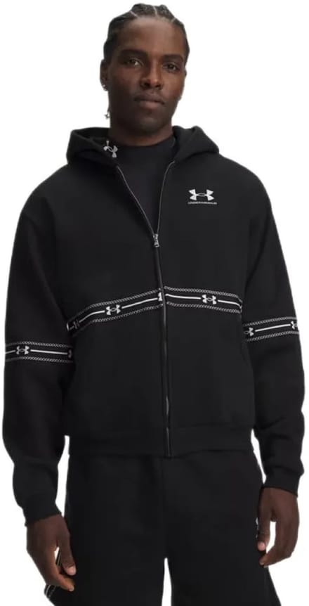 Under Armour Icon Fleece Taped Sweatshirt Met Rits Zwart M Man