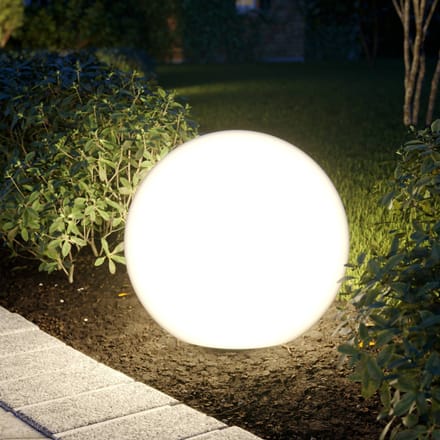 Nowodvorski Lighting Lichtbol Cumulus M, Ø 45 cm, wit, kunststof, IP44, E27