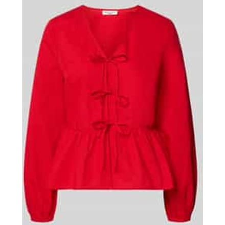 Slim fit blouse met lange mouwen van puur katoen