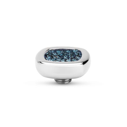 Melano Vivid Shiny Square Steentje Montana Zilver