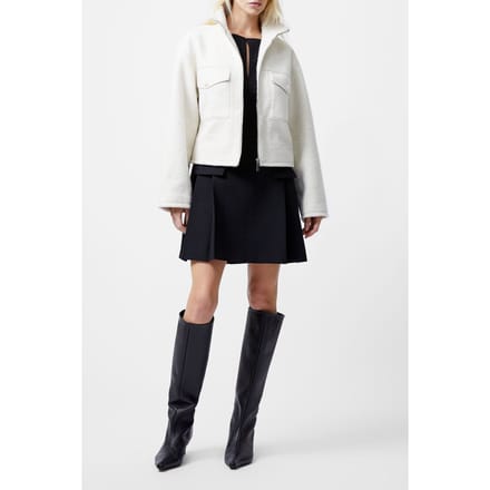 French Connection Dover Boucle Jacket Cream Größe: L | Jacken Outlet | Damen | Weiß