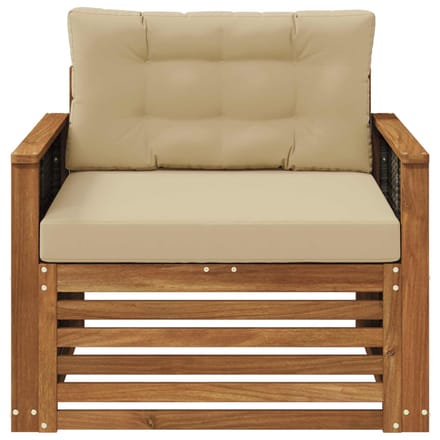 vidaXL - Buiten - Midden - Sofa - Naturel