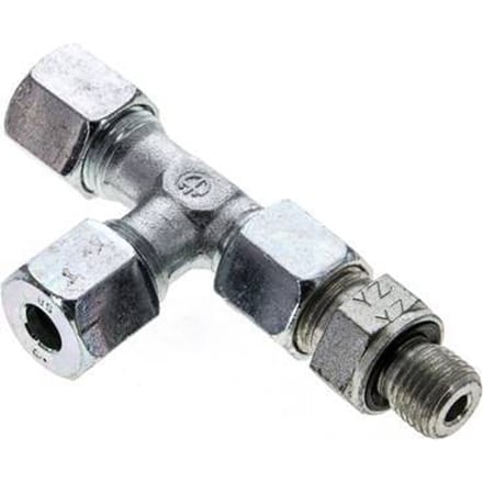 8S & G1/4'' Verzinkt Stalen L-Snijringkoppeling Buitendraad 630bar Verstelbaar ISO 8434-1