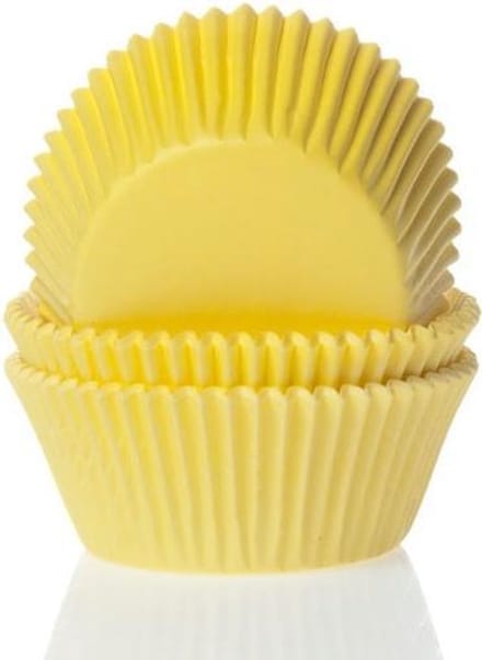 House of Marie Mini Cupcake Vormpjes Geel pk/60