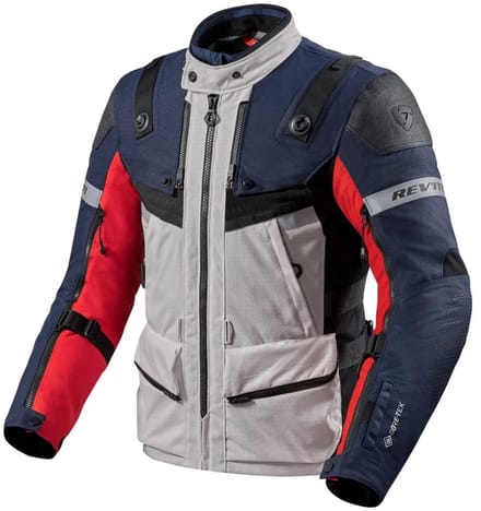 REV'IT! Defender 3 GTX Jas Rood Blauw - Maat M - Jas