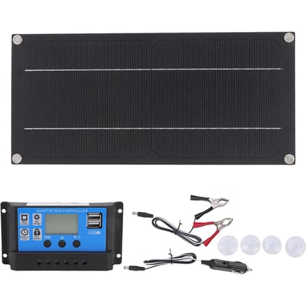 60W 18V Zonnepaneel Kit 100A Batterijlader Controller Batterij Oplaad Kit voor Buiten Landbouw wit