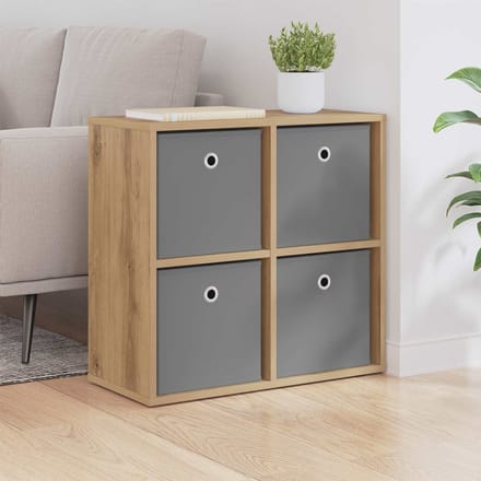 vidaXL - Dressoir - Artisan - Eiken - 59,5 - x - 27 - x - 57 - cm