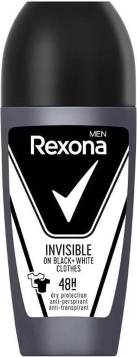 Rexona Deo Roller Men - Invisible On Black & White Clothes - 50 ml