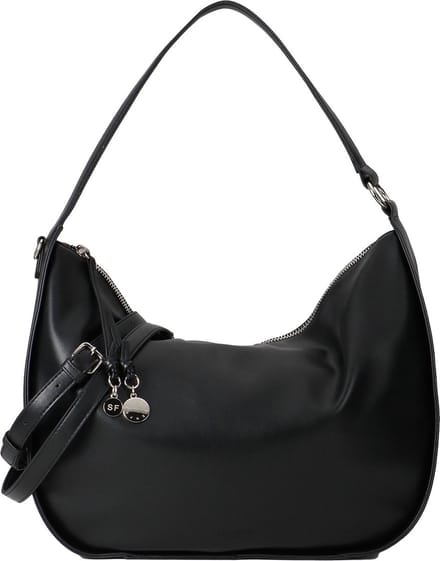 SEIDENFELT MANUFAKTUR Schoudertas Fria Hobo Black Zwart