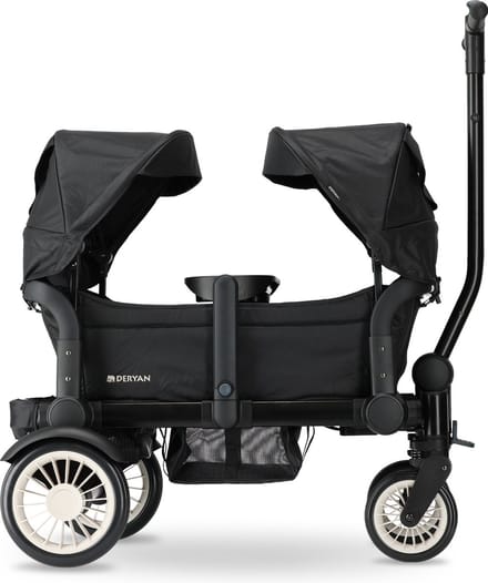 Deryan Sandy Duo Bolderkar - Opvouwbare Bolderwagen - Max 55kg - Zwart