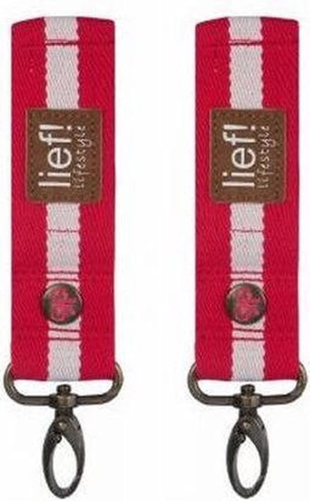 Lief! - Homemade Buggy haken (2stuks) - Rood