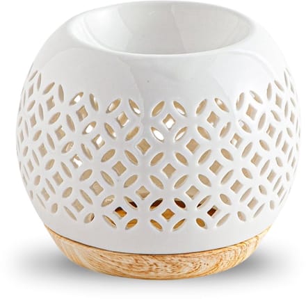 Geurbrander - aromabrander - wit - keramiek - Qianbi