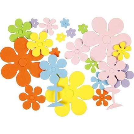 CC EVA Foam Bloemen Multigekleurd 10-60mm 100 stuks