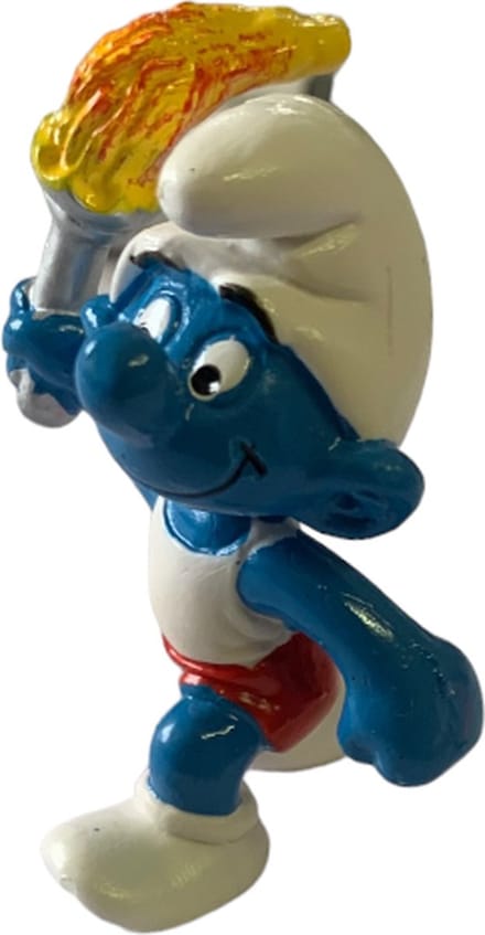 Schleich smurf - De Smurfen - Met olympische fakkel - 20030 - 6cm