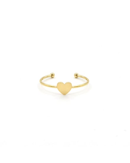Mint15 Verstelbare ring klein hartje 'Little Heart' - Goudkleur RVS/Stainless Steel