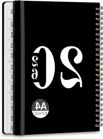 Planner 2026 - Agenda Boek - Dagelijkse Planning - Harde Kaft - Letterformaat - Zwart