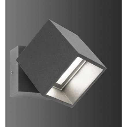 LCD LED buitenwandspot 5002, bewegelijk, grafiet