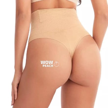 Wow Peach String Shaper Nude Maat L | Thong Shaper | Corrigerend string |Onzichtbare string | String met hoge taille |Shape wear |High waist string |Dames |Correctie ondergoed|Naadloos string |Seamless string |Afslank