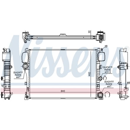 Radiator, motorkoeling NISSENS 627025