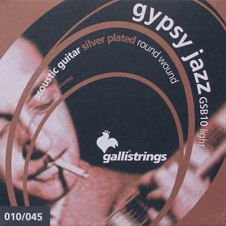 Galli GSB10 Gypsy Jazz Gitaarsnaren met Bal-Einde (10-45) Light