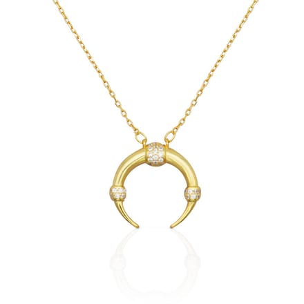 Schitterende 14K Gold Plated Zilveren Halsketting met Maan