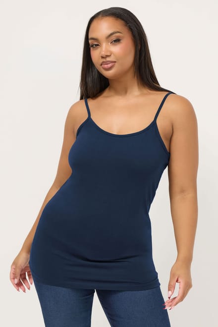 Yours Set Van 3 Paar Camitops In Zwart & Donkerblauwsize 44