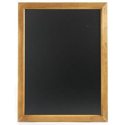 HENDI Muurkrijtbord – Houten lijst – 600x800 mm – Inclusief bevestigingshaken – Zwart