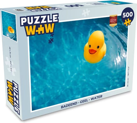 Puzzel Badeend - Geel - Water - Legpuzzel - Puzzel 500 stukjes