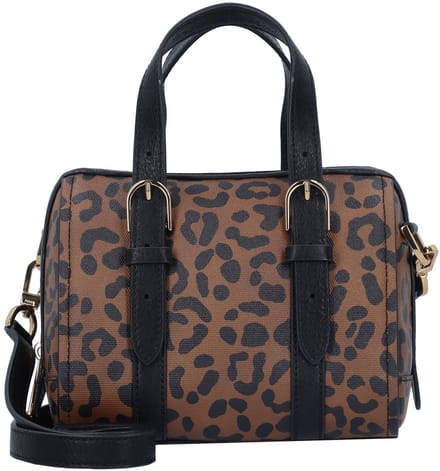 FOSSIL Handtas Schoudertas Carlie Handbag Leopard Lichtbruin