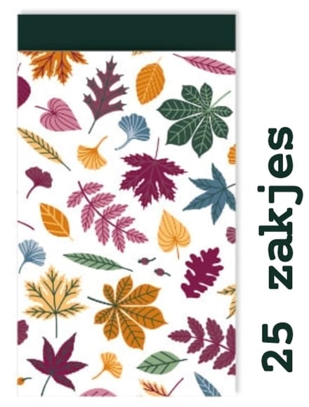 25x Cadeauzakje Herfst 12x19cm