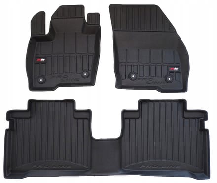 Frogum - 3D Pro-Line - Automatten Set - Geschikt voor FORD Galaxy Mk3 2015-2023 - Hoge Rand 6cm - TPE Rubber