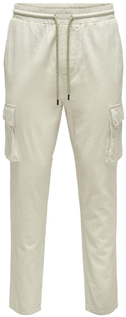 ONLY & SONS Cargo broek ONSLINUS Tapered fit Linnen Cargo broek