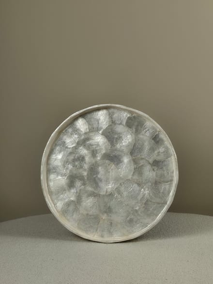 Blitzdeco - Schelpen Schaal - Flora - Rond - Parelmoer - Handgemaakt, Uniek - 30CM