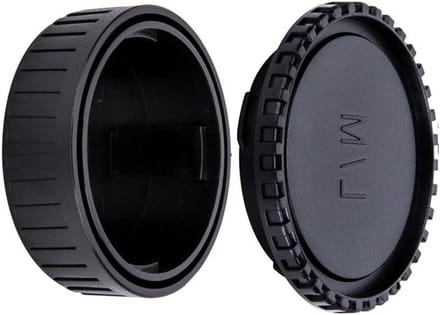 Body Cap Lens Cap - Camera Bescherming Set - Camera Reiniging - Specifiek voor M Mount - 1 set - Zwart
