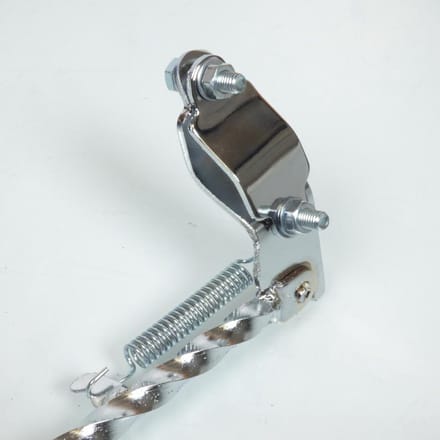 Zijstandaard gedraaid verchroomd voor bromfiets Peugeot 103 180mm ronde arm