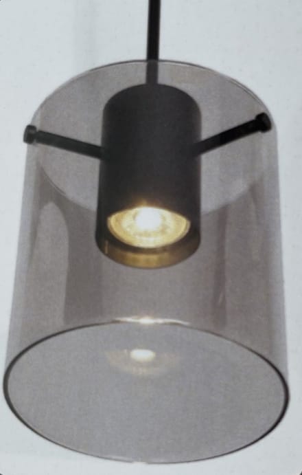 Interno Hanglamp 3 lichts downlight zwart/smoke glas - Modern - Freelight - 2 jaar garantie