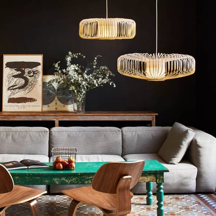 Forestier Bamboo up XXL hanglamp wit/natuur