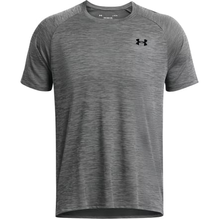 Under Armour UA Tech TextuRood SS Heren Sportshirt - Grijs - Zwart