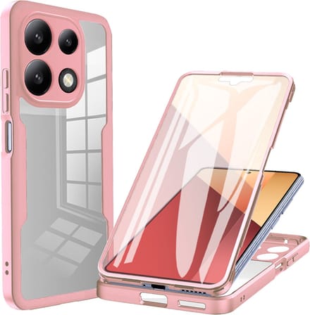 Hoesje geschikt voor Xiaomi Redmi Note 13 4G - Techsuit ColorVerse 360 Case met Screenprotector - Roze