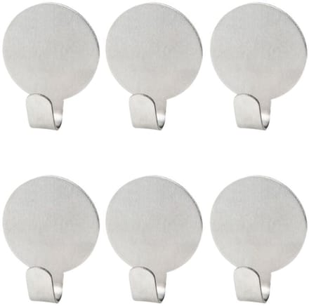 Set van 6 ronde zelfklevende haken Fackelmann Tecno