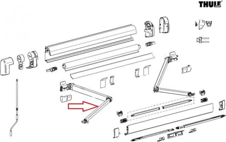 Thule LH Spring Arm Compleet 5200 2.60mtr